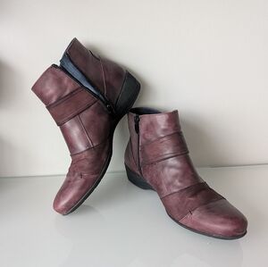 Made In Spain Women's Plum/Burgundy Ankle Boots